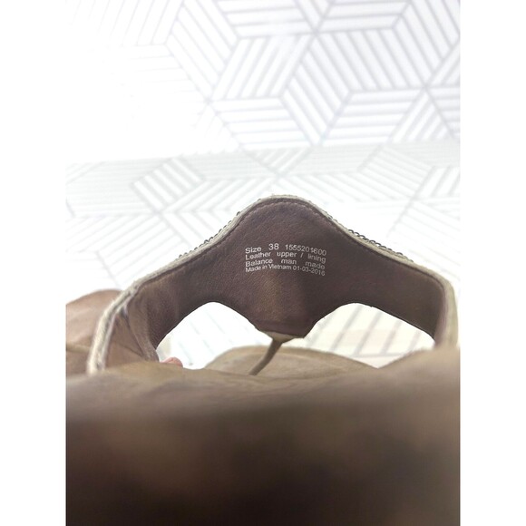 Dansko Sandals EU 38 US 7.5 Pamela Taupe Nubuck Leather Jeweled Thong Sandals - Picture 8 of 9